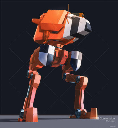 Mecha artwork (Hound from Brigadier) Mecha artwork (Hound from Brigadier)
